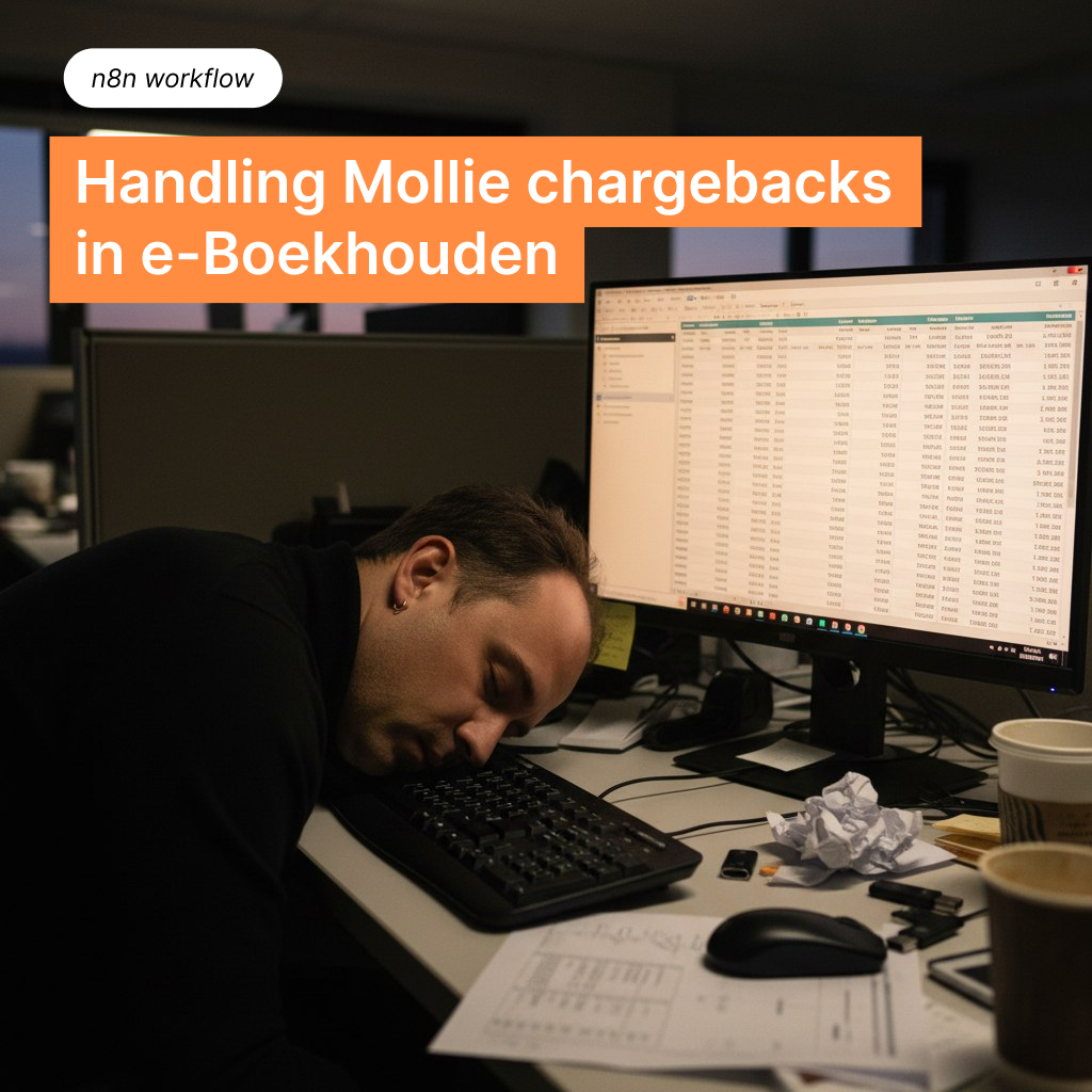 Chargeback automation workflow between Mollie, e-Boekhouden, and n8n