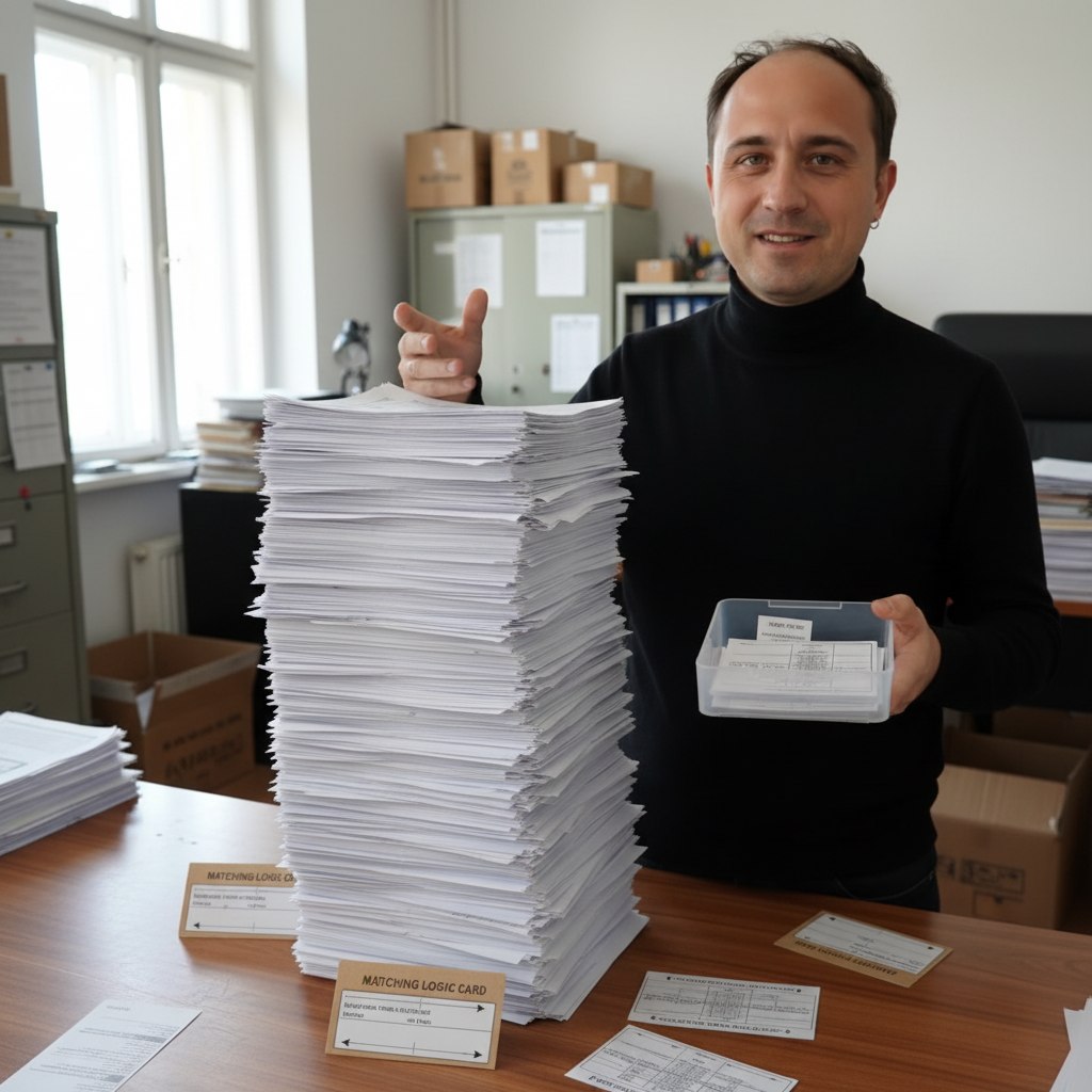 A large spreadsheet of bank transactions next to an automated reconciliation dashboard