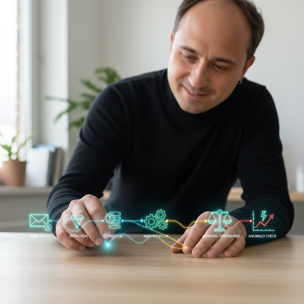 Multiple AI tools connected in a workflow diagram