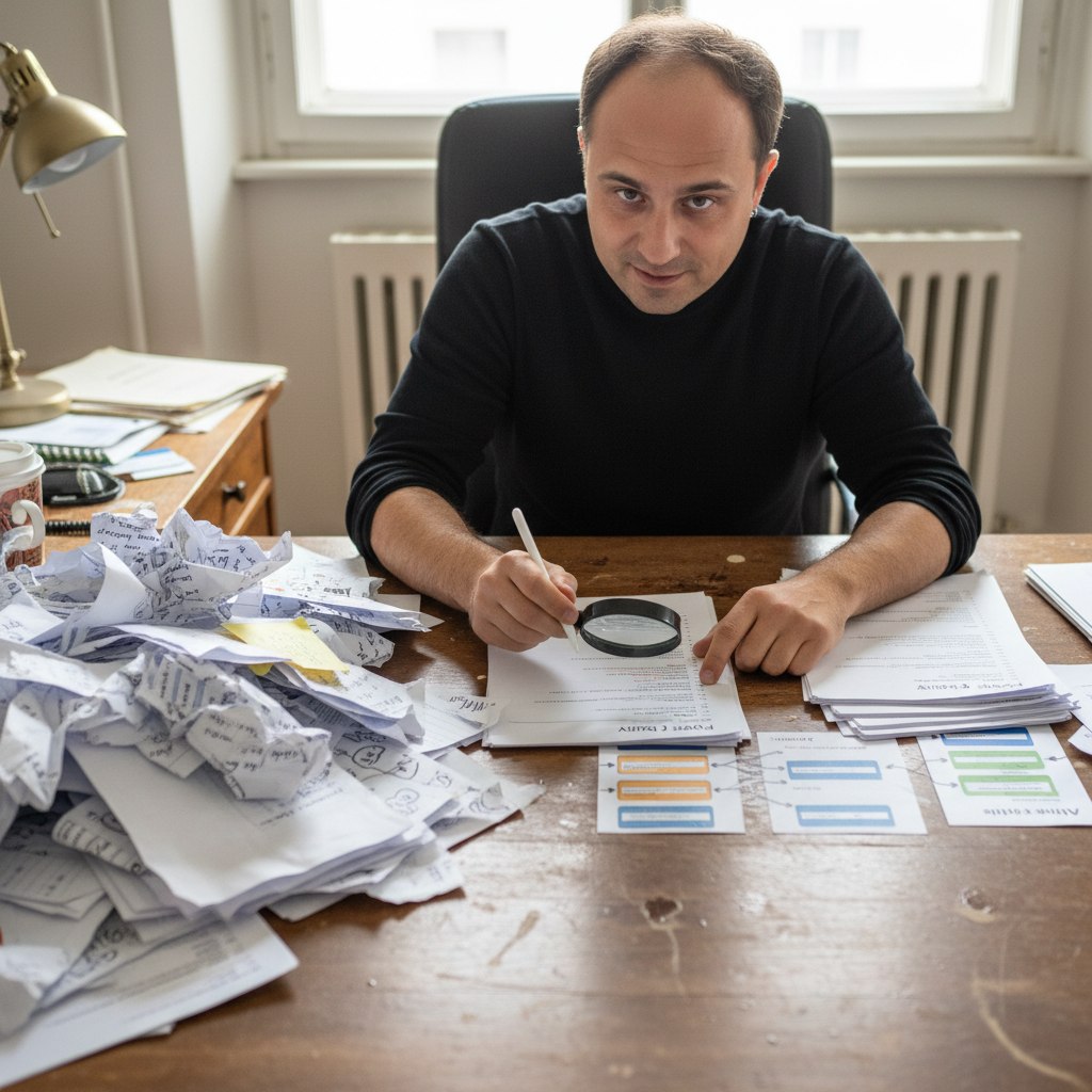 A messy spreadsheet being transformed into clean structured data
