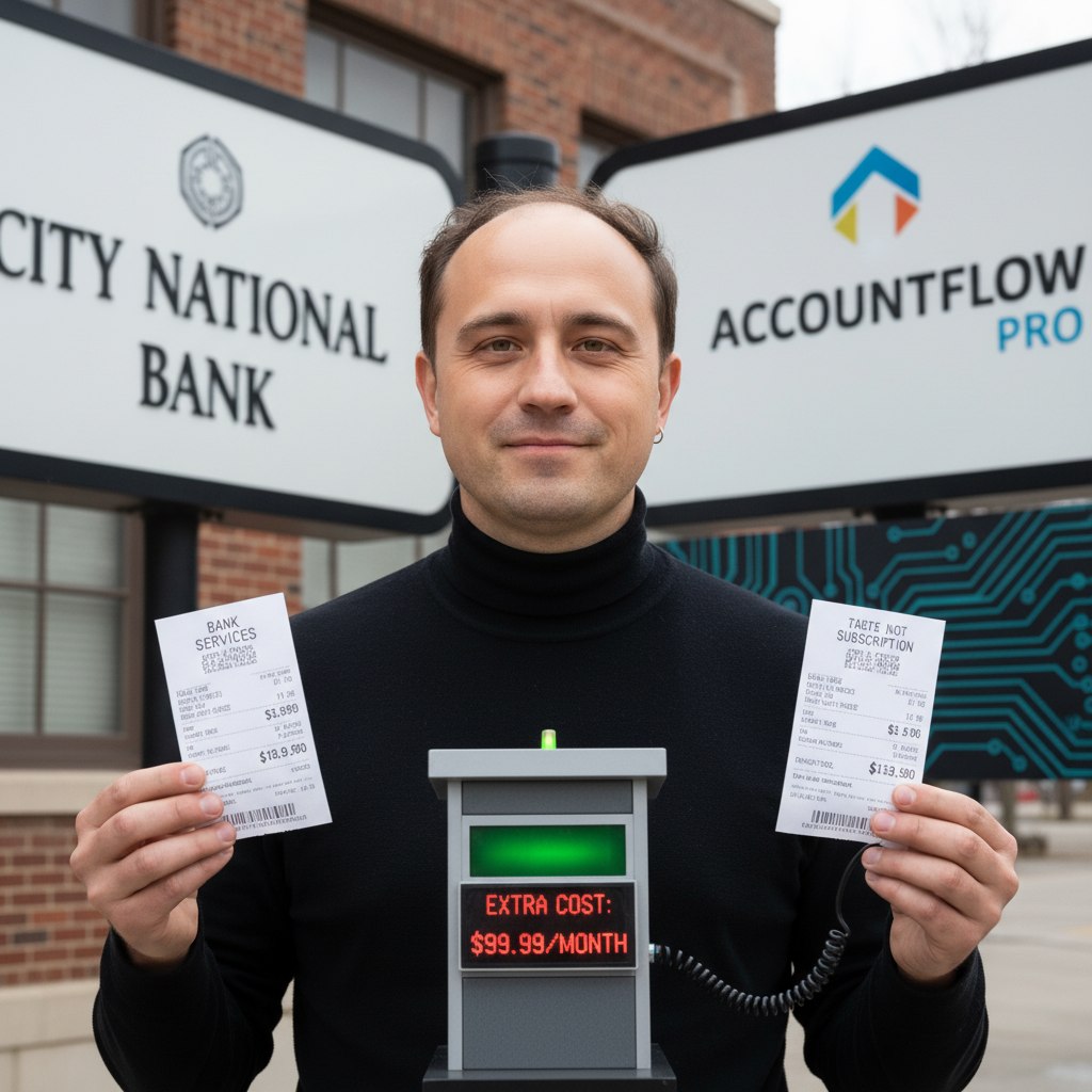 A bookkeeping software interface with a disconnected bank feed